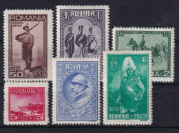 ROMANIA 1931 - MLH - Sc# 390-395 - Nuevos