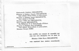 FP Remerciements Décès Abbé Pierre Helleputte 1982 - Décès