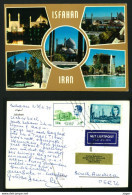 IRAN POSTCARD VF USED ISFAHAN TO PERU AMERICA   - PURCHASES OVER 20 EUR FREE SHIPPING  (B46) - Iran