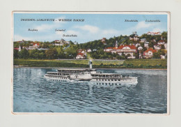 DRESDEN - LOSCHWITZ:    WEISSER  HIRSCH  -  KLEINFORMAT - Hausboote