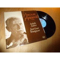 ISABELLE AUBRET / JEAN-LOUIS TRINTIGNANT L'amour Aragon DISQUES MEYS Lp 1977 Dédicace - Other - French Music