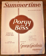 PARTITION - PORGY And BESS - SUMMERTIME - GEORGE GERSHWIN - PIANO Et GUITARE - Spartiti