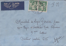 1940--lettre F.M  D'ALBI  Pour Secteur Postal 615  Basé En SYRIE .Paire Tp IRIS.....cachet Du 22-6-40 - WW II