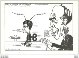 CPM GISCARD ET LEOTARD DANS LE CHEMIN DE LA REACTION MIEUX QUE CHIRAC  CARICATURE POLITIQUE SATIRIQUE LARDIE - Lardie