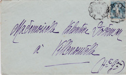 1925--lettre Destinée à VILLENOUVELLE-31...cachet Convoyeur " Saint GIRONS à BOUSSENS" Type Semeuse - Railway Post