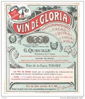 Etiquette Ancienne, Vin De Gloria , Niort. 145 X 120 Mm - Autres & Non Classés