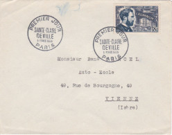France FDC Y&T N°1015 St Claire Deville De 1955  PARIS - 1950-1959