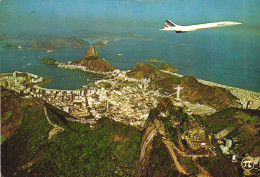 RIO DE JANEIRO, ARCHITECTURE, CONCORDE, AIRPLANE, PANORAMA, PI EDITION, BRAZIL, POSTCARD - Rio De Janeiro