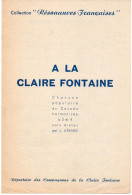 A La Claire Fontaine - Spartiti