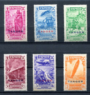 1943.TANGER.BENEFICENCIA.EDIFIL 17/22**.NUEVOS SIN FIJASELLOS(MNHCATALOGO 88€ - Maroc Espagnol