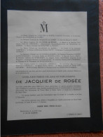 Vielsalm Ghislaine De Jacquier De Rosée Décédée Accident à Uccle 1899- 1923  Pour Comtesse Chäteau De La Havette à Spa - Décès