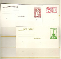 France - (1982-84) - 3 CP  Tour Eiffel - Marianne - Philex-Jeunes -Neuves - Bijgewerkte Postkaarten  (voor 1995)