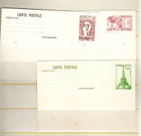 France - (1982-84) - 3 CP  Tour Eiffel - Marianne - Philex-Jeunes -Neuves - Postales  Transplantadas (antes 1995)