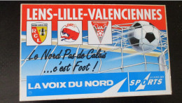 Autocollant Original Le Nord Pas-de-Calais C'est Foot équipes Football RCL Lens LOSC Lille VA Valenciennes - Pegatinas