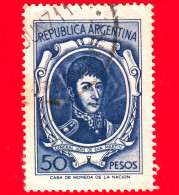 ARGENTINA - Usato - 1970 - José Francisco De San Martín (1778-1850) - Scritta Repubblica Argentina - 50 - Oblitérés