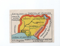 Chromo Afrique Africa Af Oc Anglaise CARTE Du Nigéria Et Cameroun   PUPIER 1930s TB - Autres & Non Classés