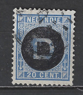 Nederlands Indie Dutch Indies Netherlands Indies D 4 Used ; Dienst Zegel, Service Stamp, Timbre Cour, Sello Oficio 1911 - Indonesia