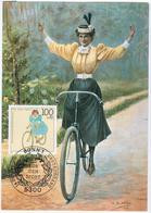 Germany Deutschland 1991 Maximum Card, Fur Den Sport, Radfahren, Bike Biking Bicycle, Bonn - 1981-2000