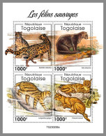 TOGO 2023 MNH Wild Cats Wildkatzen M/S – OFFICIAL ISSUE – DHQ2414 - Big Cats (cats Of Prey)