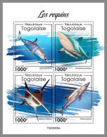 TOGO 2023 MNH Sharks Haie Requins M/S – OFFICIAL ISSUE – DHQ2414 - Sonstige & Ohne Zuordnung