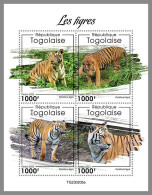 TOGO 2023 MNH Tigers Tiger Tigres M/S – OFFICIAL ISSUE – DHQ2414 - Big Cats (cats Of Prey)