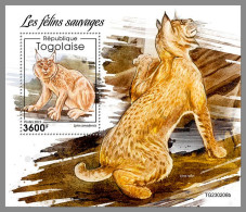 TOGO 2023 MNH Wild Cats Wildkatzen S/S – OFFICIAL ISSUE – DHQ2414 - Félins