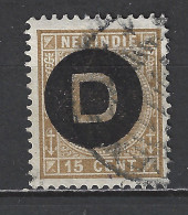 Nederlands Indie Dutch Indies Netherlands Indies D 3 Used ; Dienst Zegel, Service Stamp, Timbre Cour, Sello Oficio 1911 - Indonesia