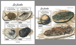 TOGO 2023 MNH Fossils Fossilien M/S+S/S – IMPERFORATED – DHQ2414 - Fossilien