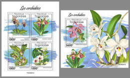 TOGO 2023 MNH Orchids Orchideen M/S+S/S – IMPERFORATED – DHQ2414 - Orchids