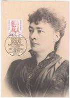 Germany Deutschland 1991 Maximum Card, Bertha Von Suttner, Austrian-Bohemian Pacifist Novelist Writer, Nobel Prize, Bonn - 1981-2000