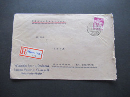 Bizone Bauten 1948 Nr.94 EF Einschreiben Fernbrief Not R-Zettel Gestempelt Wickede (Ruhr) Nach Menden Kr. Iserlohn - Covers & Documents