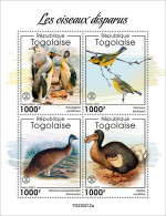 Togo 2023, Animals, Extincts Birds, Dodo, 4val In BF - Uccelli Canterini Ed Arboricoli