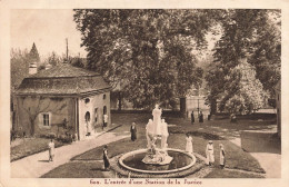 SUISSE - L'entrée D'une Station De La Justice - Animé - Vue Sur Les Statues - Château De Cartigny-Carte Postale Ancienne - Cartigny