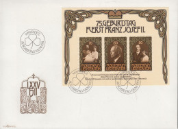 Liechtenstein - FDC Mi. 770-72  - 75. Geburtstag Von Fürst Franz Josef II. - Block 11 - FDC