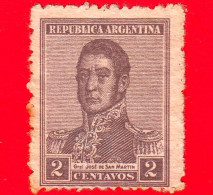 ARGENTINA - Usato - 1920 - José Francisco De San Martín (1778-1850) - 2 - Used Stamps