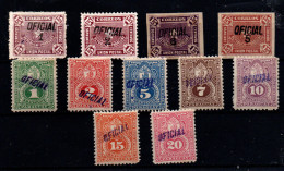 Paraguay (Servicio) Nº 15/25. Año 1889/90 - Paraguay