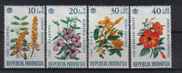 Indonesia 1965 Flowers  Y.T. 440/443 ** - Indonesia