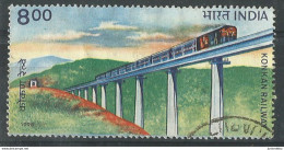 India - 1998- Konkan Railways  - Used. (Train, Bridge, Mountain Range ) ( Condition As Per Scan ) OL 20.1.19 - Gebruikt