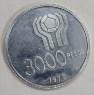 Argentina Silver 3000 Pesos 1978. KM-80. World Soccer Championship - Argentina