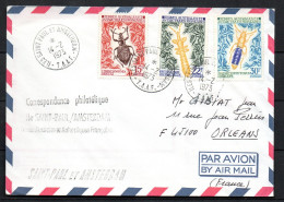 Col43 TAAF N° 49 à 51 Oblitéré De St Paul Et Amsterdam Sur Lettre - Cartas & Documentos