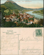 Königstein (Sächsische Schweiz) Panorama-Ansicht, Elbe, Festung Königstein 1905 - Koenigstein (Saechs. Schw.)