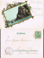 AK St. Goarshausen Loreley Rhein, Rahmen AK 1902  Gel. Ankunftsstempel Deister - Loreley