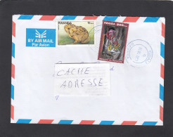 LETTRE DE KIGALI,AVEC TIMBRES "CRAPAUD/GENOCIDE". - Briefe U. Dokumente