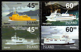 Island 2003 - Mi.Nr. 1034 - 1037 - Postfrisch MNH - Schiffe Ships - Bateaux