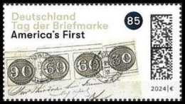 GERMANY BUND 2024 MNH Tag Der Briefmarke Day Of Stamp America First Mi.-Nr. 3822 # DHQ2414 - Stamp's Day
