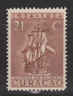 Nederlandse Antillen Curacao 114 MLH ; 300 Jaar Vestiging Gezag 1934 LOOK NOW FOR VERY FINE MLH COLLECTION CURACAO - Curaçao, Antille Olandesi, Aruba