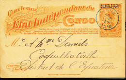 TT BELGIAN CONGO INLAND SBEP 24 L4 FROM IREBU 26.02.1910 TO COQUILHATVILLE - Interi Postali