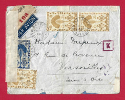 !!! MADAGASCAR, LETTRE PAR AVION DE BETROKA POUR LA FRANCE DE 1944 AVEC CENSURE MILITAIRE, BEL AFFRANCHISSEMENT - Airmail