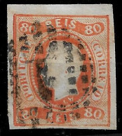 PORTUGAL 1866-67 D. LUIS I 80R USED (NP#94-P17-L3) - Used Stamps