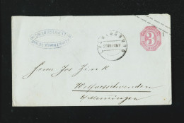 "WUERTTEMBERG" 1874, Ganzsachenumschlag Mi. U 20 Stegstempel "LUDWIGSBURG" (A1008) - Interi Postali